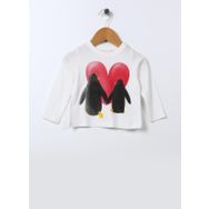 Mammaramma 22FWG-61 Baskılı Ekru Bebek T-shirt