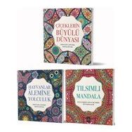 Mandala Büyükler İçin Boyama Seti - 3 Kitap Takım - Arkadya Yayınları