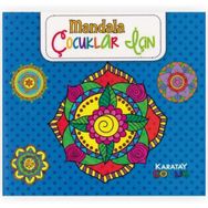 Mandala Çocuklar İçin Eğitici Mavi Mandala Boyama Kitabı Karatay Akademi Yayınları