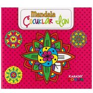 Mandala Çocuklar İçin Eğitici Pembe Mandala Boyama Kitabı Karatay Akademi Yayınları