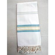 Mandaş 80x200 cm Krem Sarı Pamuklu El Dokuma Peştemal