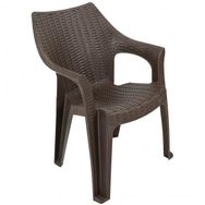 Mandella Polo Rattan Kahverengi Bahçe Sandalyesi