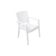 Mandella Zeus Rattan 4 Adet Beyaz Bahçe Sandalyesi