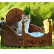 Mandu Ahşap Lüks Kedi Yatağı