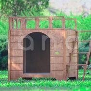 Mandu Reraslı Ahşap Dublex Köpek Kulübesi
