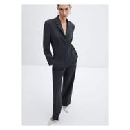 Mango Woman 67014483 Bedene Oturan Gri Kadın Blazer Ceket Modeli Yün Body