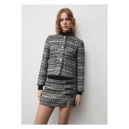 Mango Woman 67094070 Metal Düğmeli Tüvit Siyah Kadın Ceket