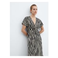 Mango Woman Desenli Cut-out Detaylı Elbise