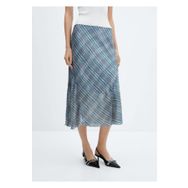 Mango Woman Kareli Saten Midi Etek