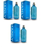 Manly Aqua Turkuaz EDC 3x125 ml Erkek Parfüm