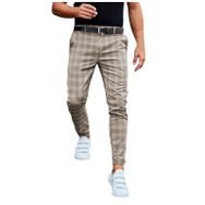 MaNMaNing B09Q14HRMD Haki Ekose Erkek Pantolon