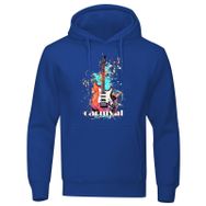 MaNMaNing Cosplay Mavi Karnaval Baskılı Uzun Kollu Erkek Sweatshirt