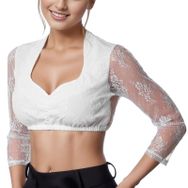 MaNMaNing Dirndl Oktoberfest A20 Beyaz Yuvarlak Yaka Dantelli Kadın Bluz