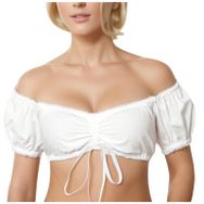 MaNMaNing Dirndl Oktoberfest MM9372 Bej Önü Bağcıklı Kadın Bluz