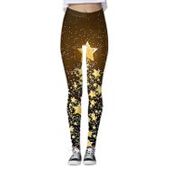 MaNMaNing Flare Noel Baskılı Desenli Yellow Kadın Tayt