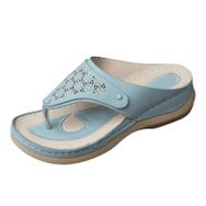 MaNMaNing Flip Flop Mavi Blue Light Thick Alt Taban Rahat Yumuşak Kadın Terlik