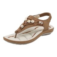 MaNMaNing Flip Flop Thcik Rahat Alt Taban Kahverengi Kadın Sandalet