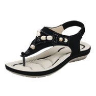 MaNMaNing Flip Flop Thcik Rahat Alt Taban Siyah Kadın Sandalet
