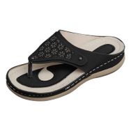 MaNMaNing Flip Flop Thcik Rahat Yumuşak Alt Taban Siyah Kadın Sandalet