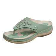 MaNMaNing Flip Flop Thcik Rahat Yumuşak Alt Taban Yeşil Kadın Sandalet