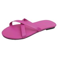 MaNMaNing Flip Flop Yaz Moda Açık Kare Geniş Fit Havalı Rahat Düşük Kama Sıcak Pembe Kadın Sandalet