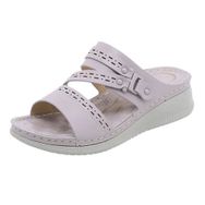 MaNMaNing Flip Flop Yaz Moda Hafif Toka Rahat Yürüyüş Mor Kadın Sandalet