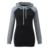 MaNMaNing Gri Hoodie Uzun Kollu İçin Kadın Hamile Bluz