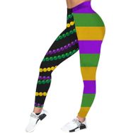 MaNMaNing Hip Lift Dar Kesim Karnaval Baskı Siyah Kadın Tayt