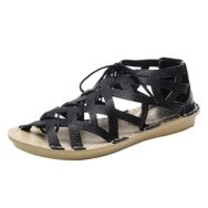 MaNMaNing Hollow Out Vintage Siyah Rahat Hafif Kadın Sandalet