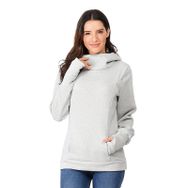 MaNMaNing Hoodie Gri Uzun Kollu Kapşonlu Kadın Hamile Bluz