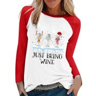 MaNMaNing Komik Noel Baba Baskılı Kadın Sweatshirt