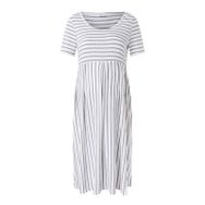 MaNMaNing Nightshirt MAN008 Gri Kısa Kollu Doğum Sonrası Kadın Hamile Elbisesi