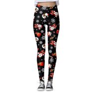 MaNMaNing Skinny Noel Baskılı Polar Astarlı Siyah Kadın Tayt