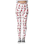 MaNMaNing Skinny Yüksek Belli Moda Baskı Pamuk Termal Sıcak Beyaz Kadın Tayt