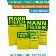 Mann Filter Citroen C4 Picasso 1.6 E-HDI Euro5 2011-2013 Hava Yağ Yakıt Karbonlu Polen Filtre Bakım Seti