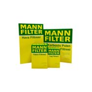 Mann Seat Leon 1.6 16V Benzinli 2000-2005 Hava Yağ Yakıt Karbonlu Polen Filtre Bakım Seti