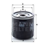Mann W7032 Yağ Filtresi