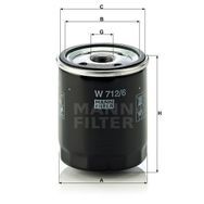 Mann W712/6 Yağ Filtresi