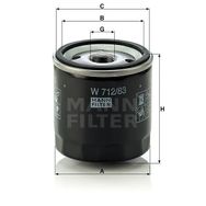 Mann W712/83 Yağ Filtresi