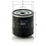 Mann W714/2 Yağ Filtresi