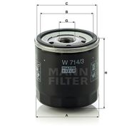 Mann W714/3 Yağ Filtresi