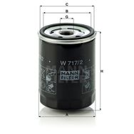 Mann W717/2 Yağ Filtresi