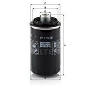 Mann W719/45 Yağ Filtresi