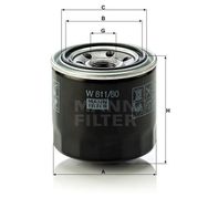 Mann W811/80 Yağ Filtresi