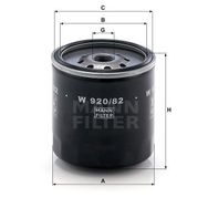 Mann W920/82 Yağ Filtresi