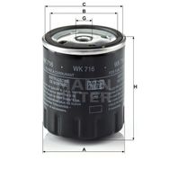 Mann WK716 Yakıt Filtresi