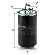 Mann WK722/1 Yakıt Filtresi