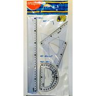 Maped 4 Adet Mavi 30 cm Geometrik Seti