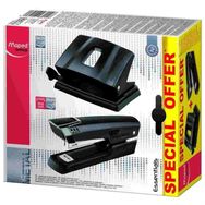 Maped Essentials Set Metal Zımba Makinası + 20/25 Sayfa Kapasiteli Delgeç