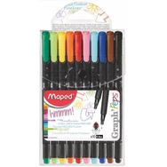 Maped Graph Peps Fineliner İnce Uç 10'lu Keçeli Kalem